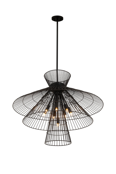 Z-Lite 6015-8MB Eight Light Chandelier, Matte Black