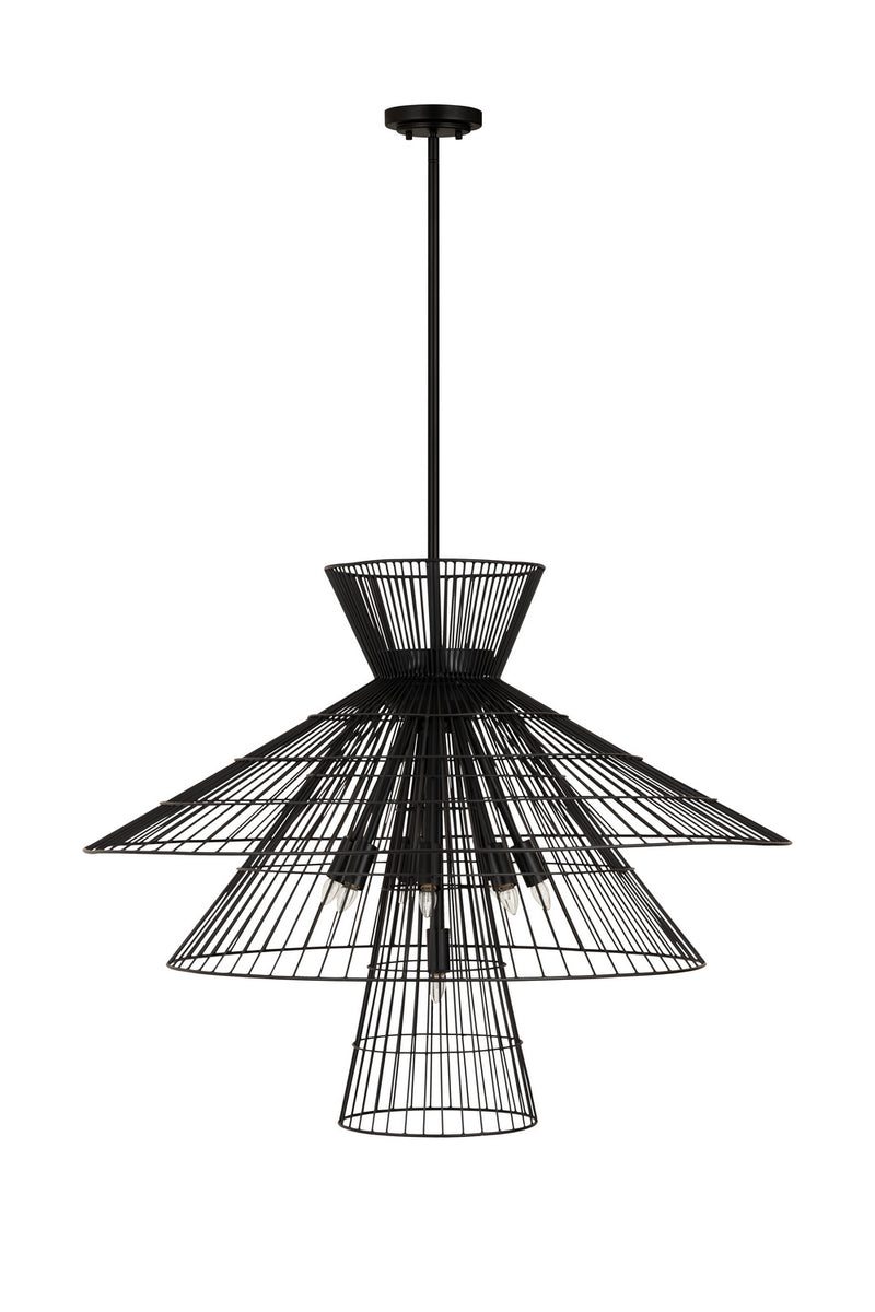 Z-Lite 6015-8MB Eight Light Chandelier, Matte Black