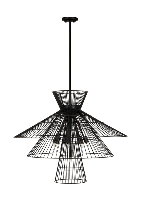 Z-Lite 6015-8MB Eight Light Chandelier, Matte Black