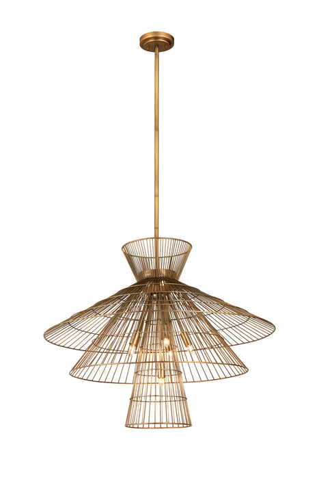 Z-Lite 6015-8RB Eight Light Chandelier, Rubbed Brass