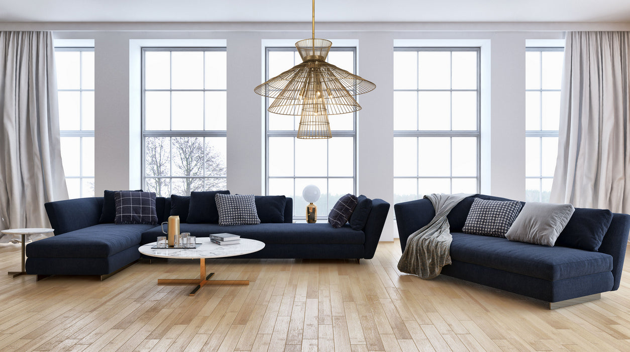 Z-Lite 6015-8RB Eight Light Chandelier, Rubbed Brass