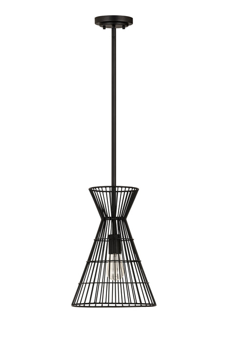 Z-Lite 6015MP-MB One Light Pendant, Matte Black