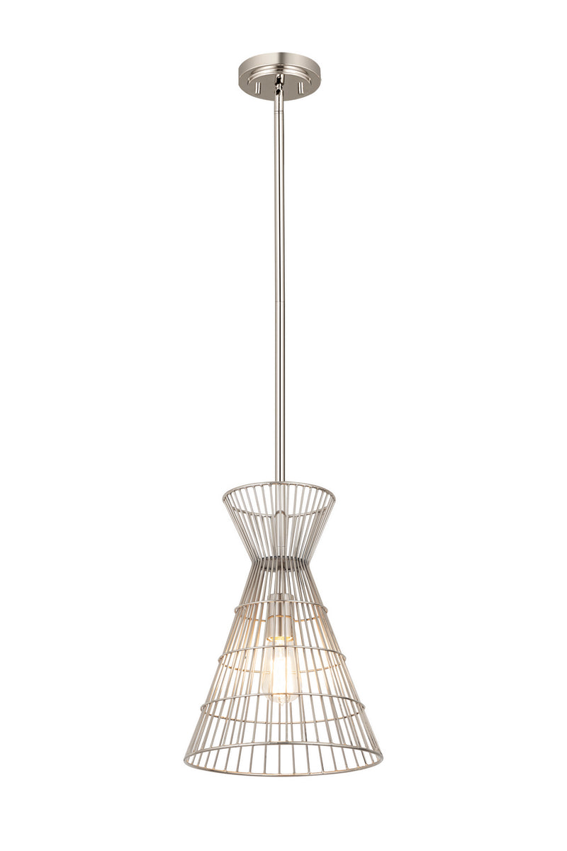 Z-Lite 6015MP-PN One Light Pendant, Polished Nickel