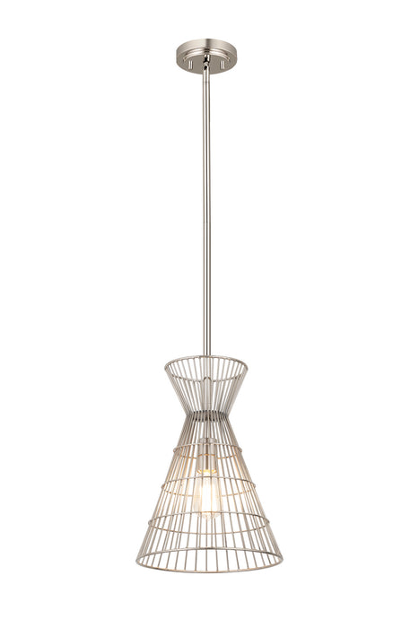 Z-Lite 6015MP-PN One Light Pendant, Polished Nickel
