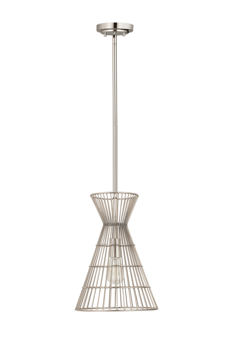 Z-Lite 6015MP-PN One Light Pendant, Polished Nickel