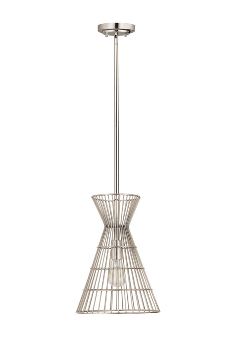 Z-Lite 6015MP-PN One Light Pendant, Polished Nickel