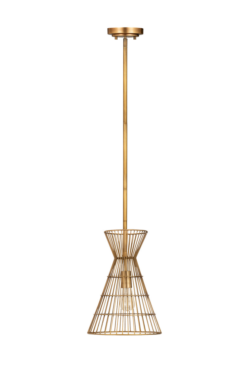Z-Lite 6015MP-RB One Light Pendant, Rubbed Brass