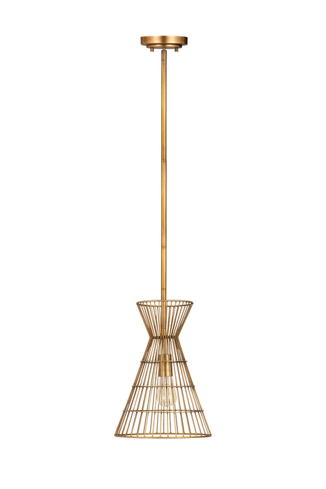 Z-Lite 6015MP-RB One Light Pendant, Rubbed Brass