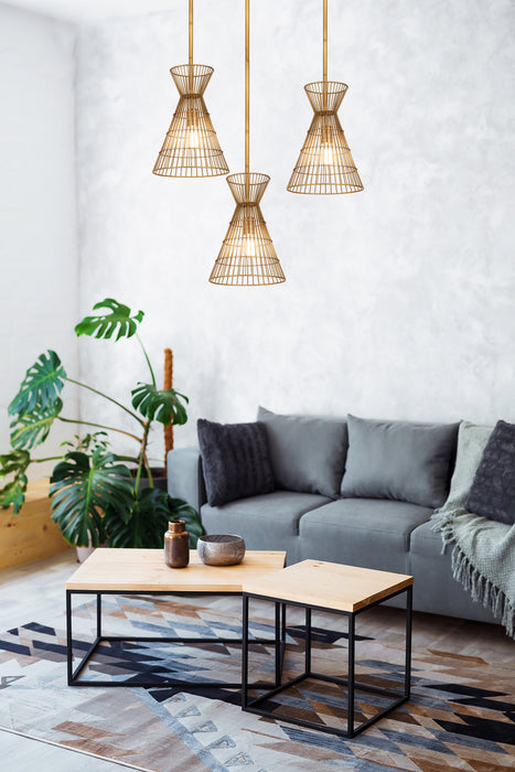 Z-Lite 6015MP-RB One Light Pendant, Rubbed Brass