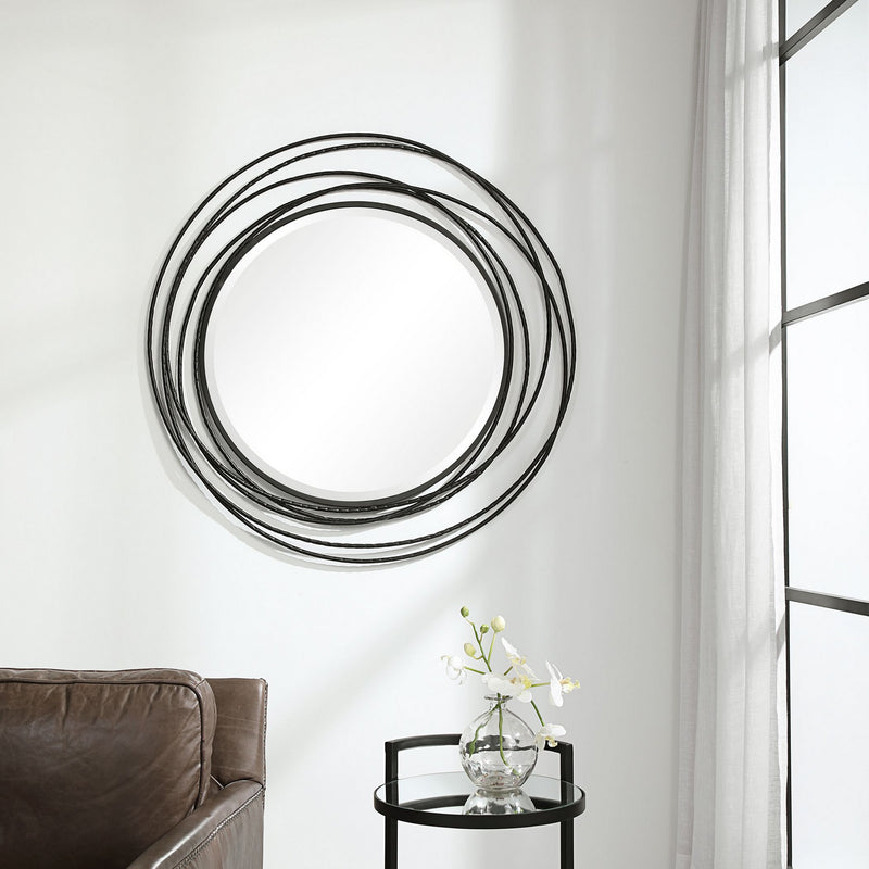 Uttermost 09704 Mirror, Satin Black