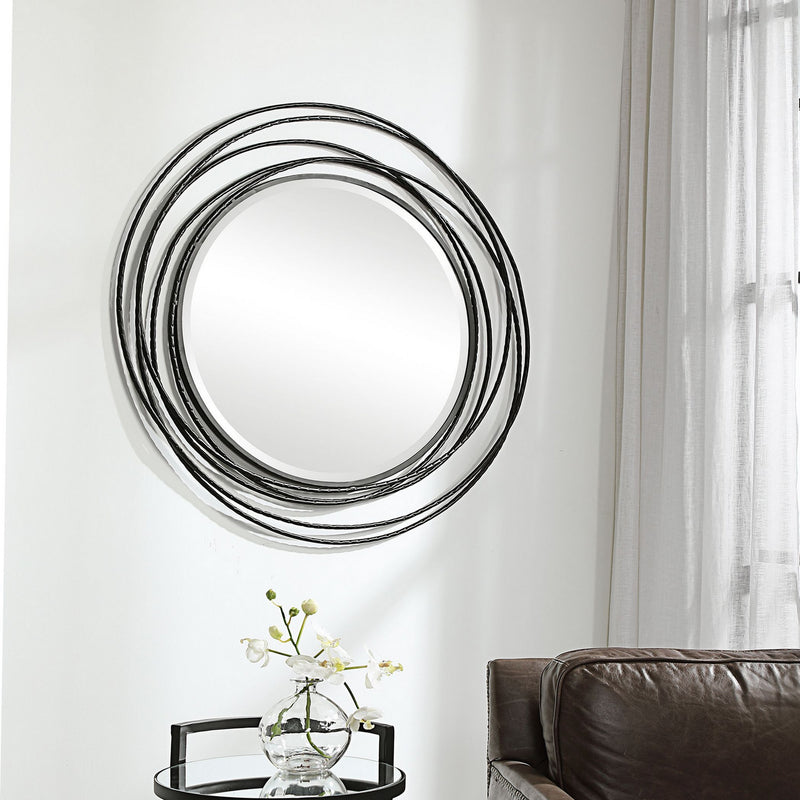Uttermost 09704 Mirror, Satin Black