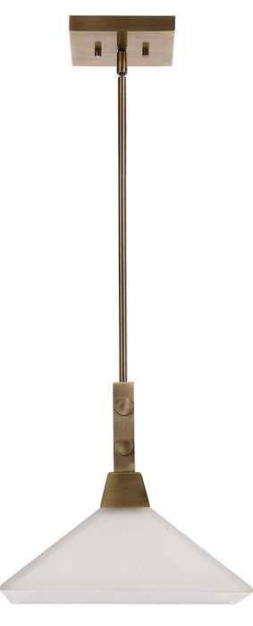 Uttermost 21547 One Light Pendant, Aged Brass