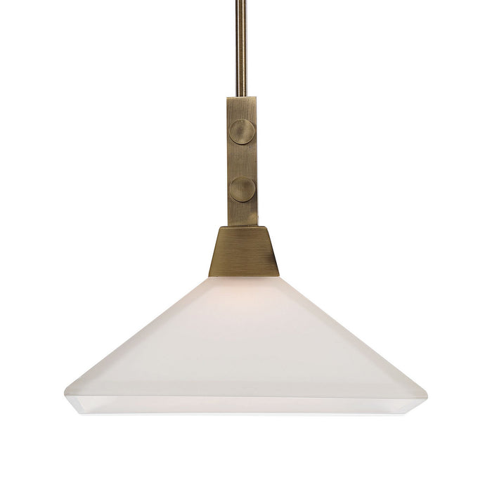 Uttermost 21547 One Light Pendant, Aged Brass