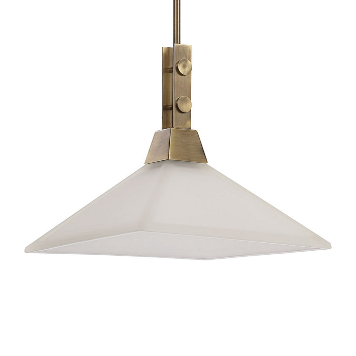 Uttermost 21547 One Light Pendant, Aged Brass