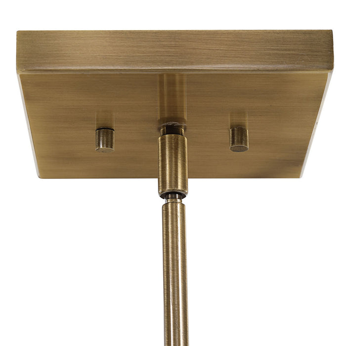 Uttermost 21547 One Light Pendant, Aged Brass
