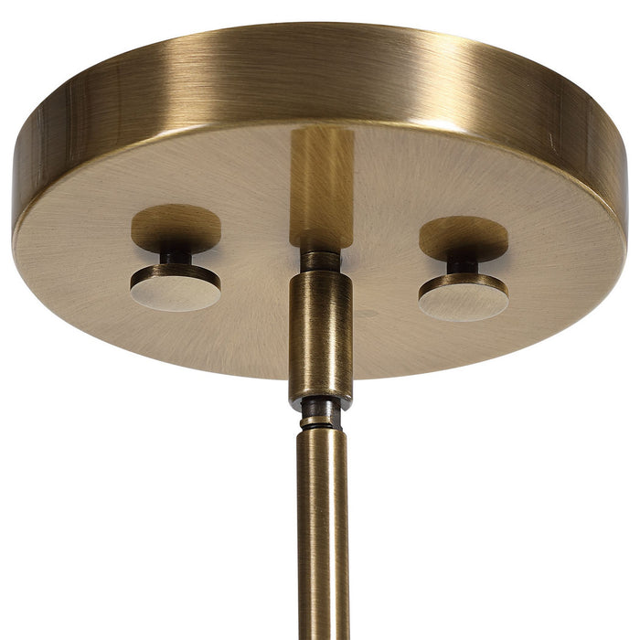 Uttermost 21548 One Light Pendant, Aged Brass