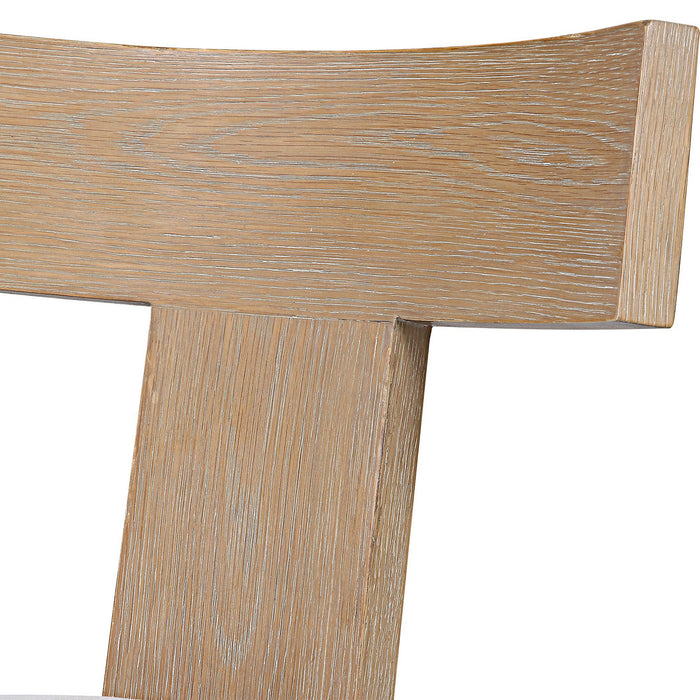 Uttermost 23595 Armless Chair, Natural Oak