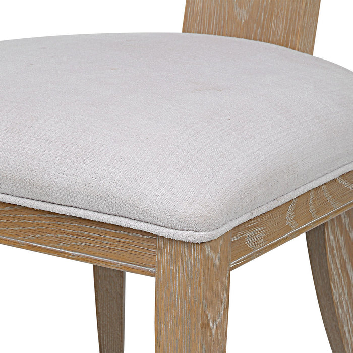 Uttermost 23595 Armless Chair, Natural Oak