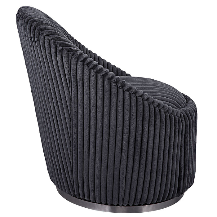 Uttermost 23599 Chair, Gunmetal