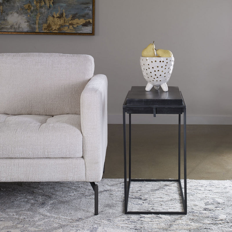 Uttermost 25106 Side Table, Dark Oxidized Black