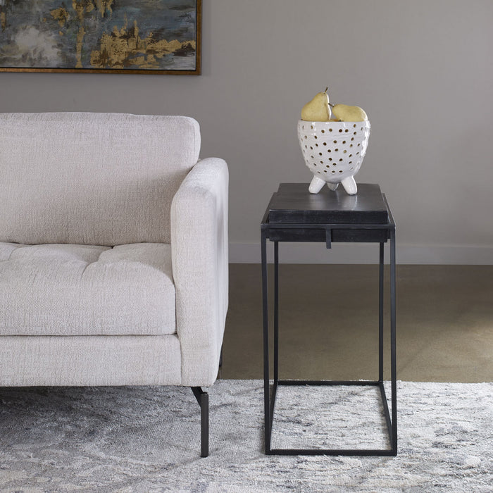Uttermost 25106 Side Table, Dark Oxidized Black