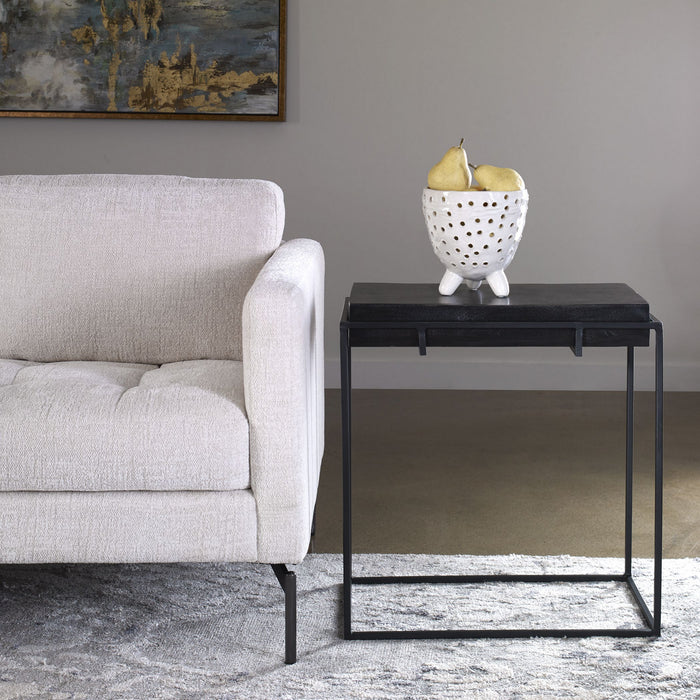 Uttermost 25106 Side Table, Dark Oxidized Black