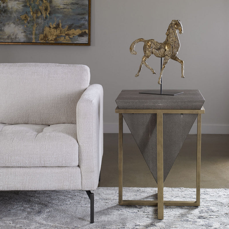 Uttermost 25123 Accent Table, Aged Gold