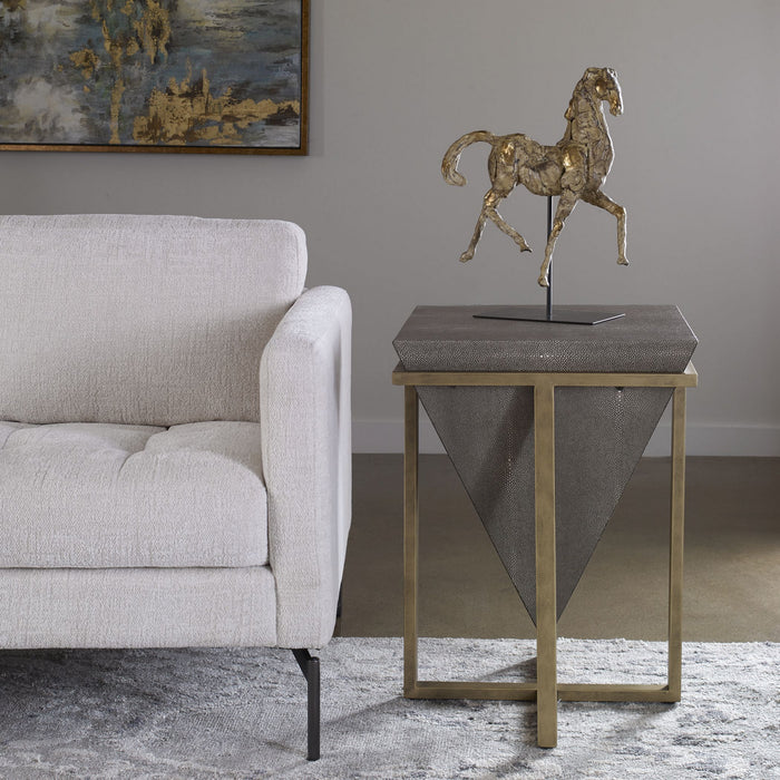 Uttermost 25123 Accent Table, Aged Gold