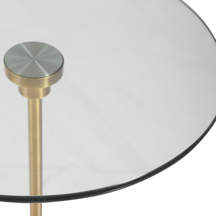 Uttermost 25130 Accent Table, Brushed Brass