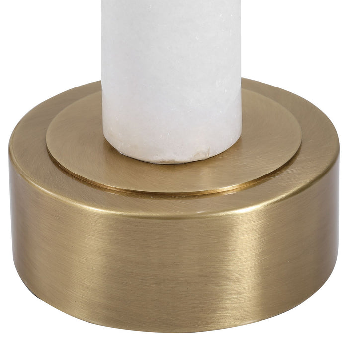 Uttermost 25130 Accent Table, Brushed Brass