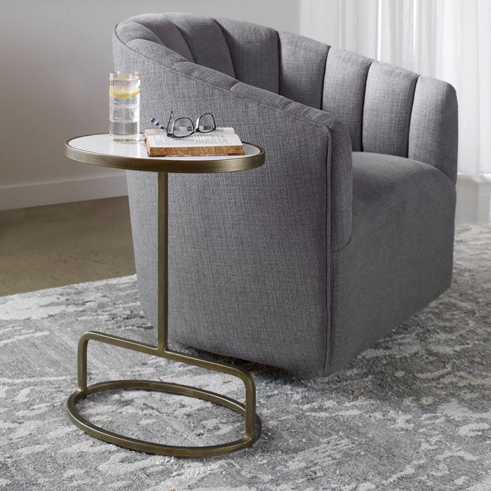 Uttermost 25135 Accent Table, Antiqued Brushed Gold
