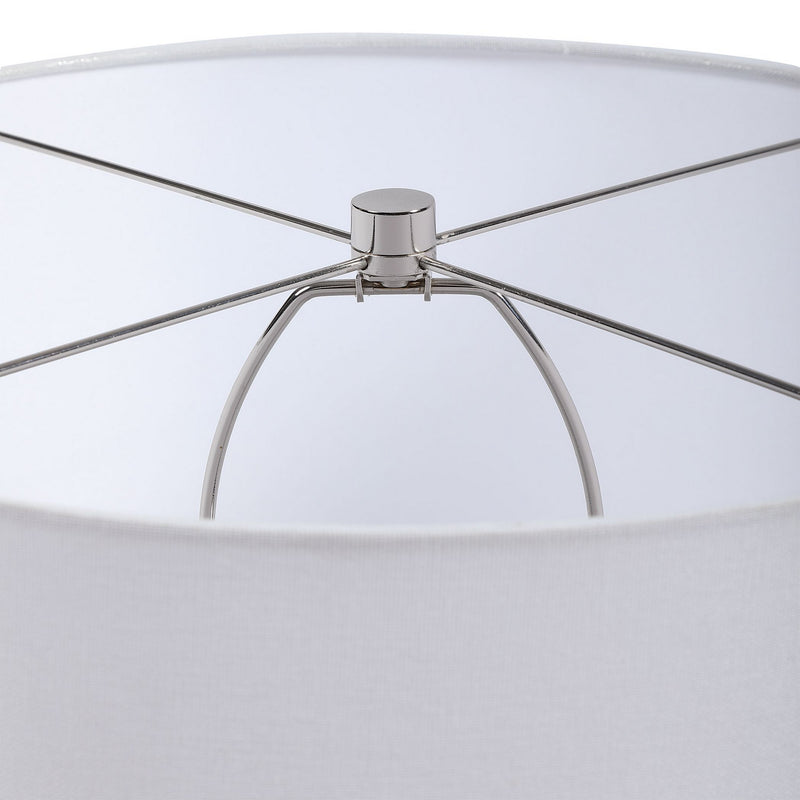 Uttermost 28435-1 One Light Table Lamp, Polished Nickel