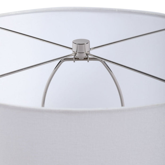 Uttermost 28435-1 One Light Table Lamp, Polished Nickel