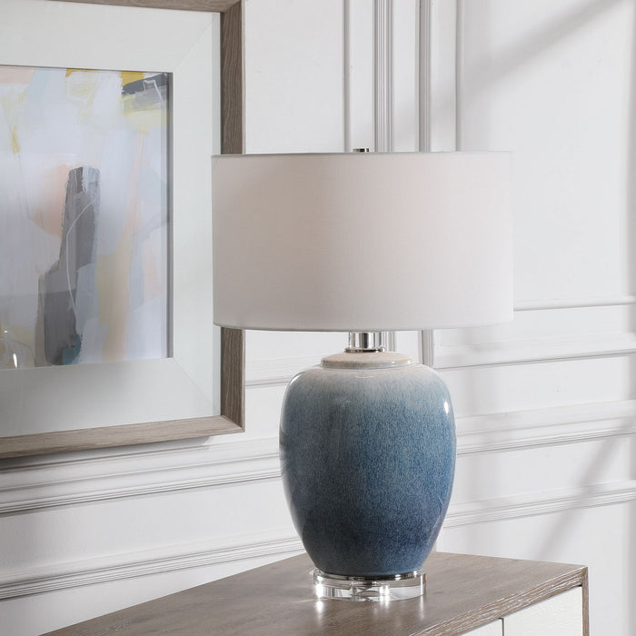 Uttermost 28435-1 One Light Table Lamp, Polished Nickel