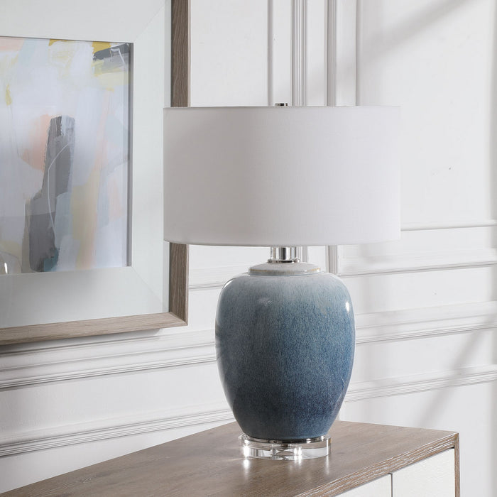 Uttermost 28435-1 One Light Table Lamp, Polished Nickel