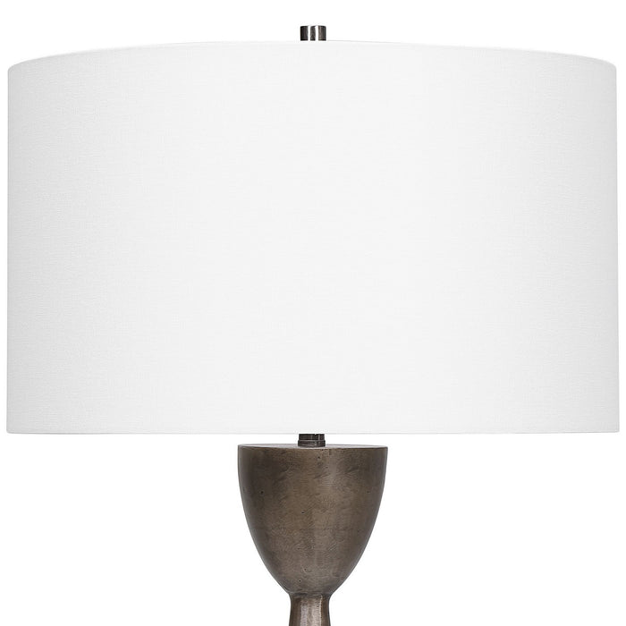 Uttermost 28470 One Light Table Lamp, Brushed Nickel