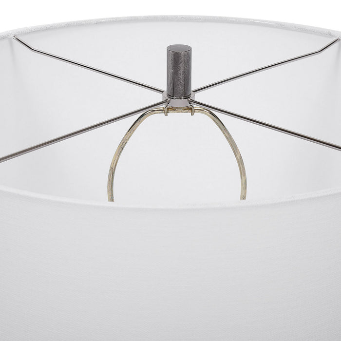 Uttermost 28470 One Light Table Lamp, Brushed Nickel