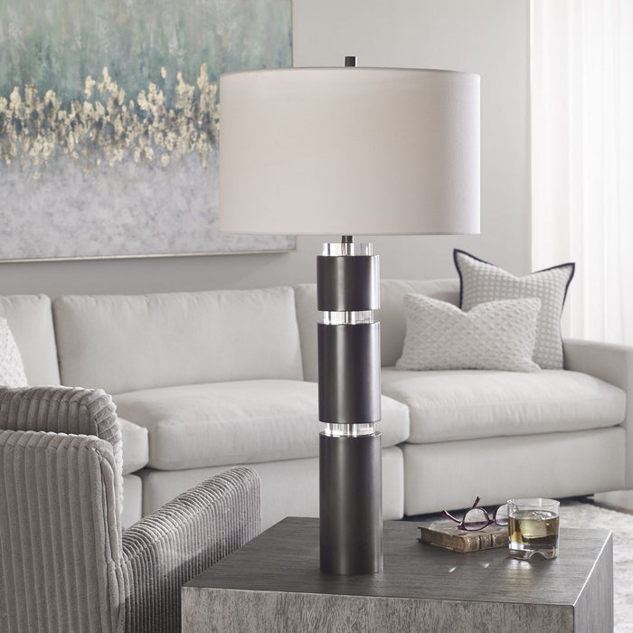 Uttermost 28471 One Light Table Lamp, Dark Bronze