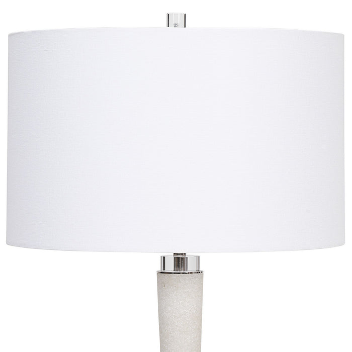 Uttermost 28472 One Light Table Lamp, White Marble