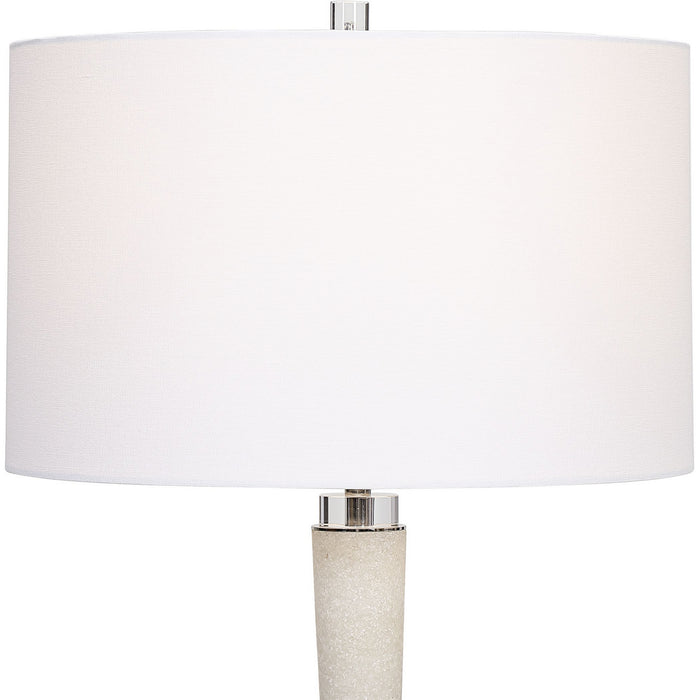 Uttermost 28472 One Light Table Lamp, White Marble