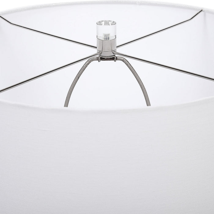 Uttermost 28472 One Light Table Lamp, White Marble