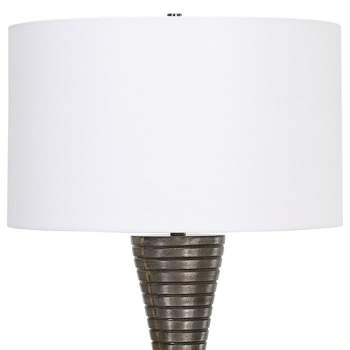 Uttermost 28473 One Light Table Lamp, Masculine Look With Ribbed Texture