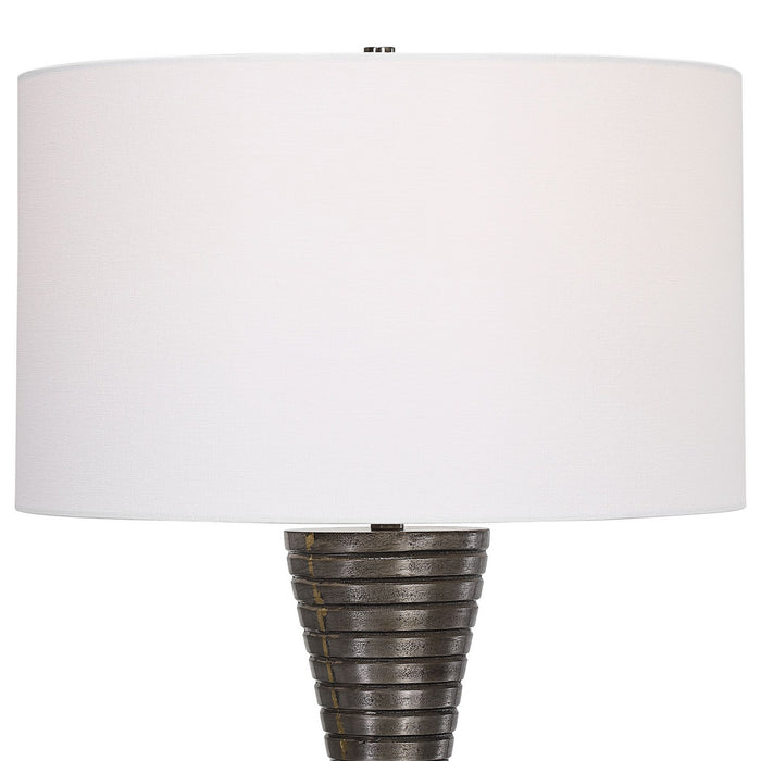 Uttermost 28473 One Light Table Lamp, Masculine Look With Ribbed Texture