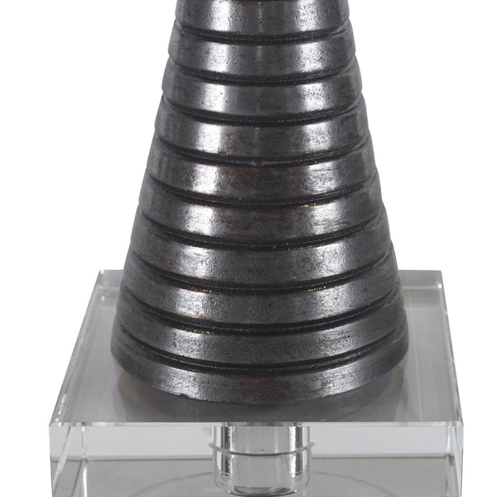 Uttermost 28473 One Light Table Lamp, Masculine Look With Ribbed Texture