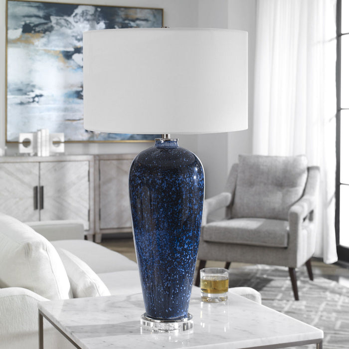Uttermost 28481-1 One Light Table Lamp, Polished Nickel