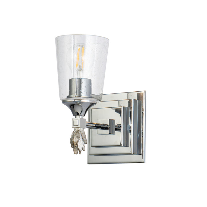 Lucas + McKearn BB1022PC-1-F1S One Light Wall Sconce, Polished Chrome