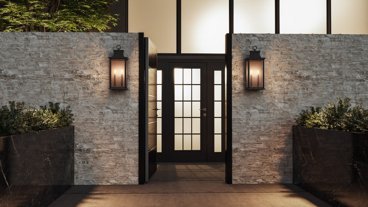 Quoizel ABY8408OZ Two Light Outdoor Wall Mount, Old Bronze