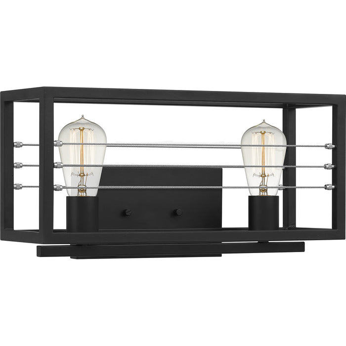 Quoizel AWD8616MBK Two Light Bath, Matte Black