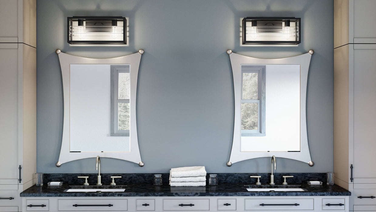 Quoizel AWD8616MBK Two Light Bath, Matte Black
