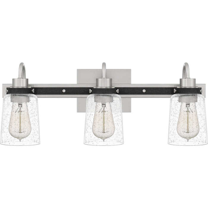 Quoizel AXE8622BN Three Light Bath, Brushed Nickel